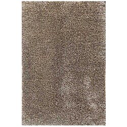 Hand-woven Sand Wool-blend Shag Rug 8' x 10')