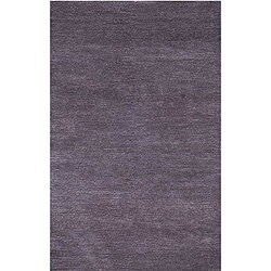 Hand-woven Violet Wool Rug (3'6 x 5'6)