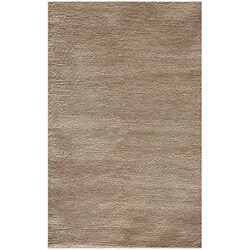Hand-woven Beige Wool Area Rug (5' x 8')