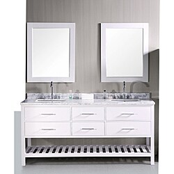 Design Element London 72-inch Double Sink Bathroom Vanity Set