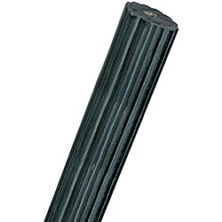 Menagerie Bella Noir 6-foot Fluted Curtain Pole