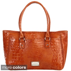 Nine West 'Tuffed Croco' Large Shopper Bag