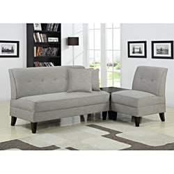 Portfolio Engle Barley Tan Linen 3-piece Sofa Set