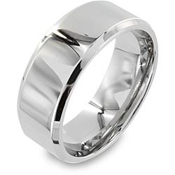 West Coast Jewelry Stainless Steel Flat Band Ring
