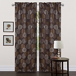 Lush Decor Brown 84-inch Bijou Curtain Panels (Set of 2)