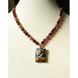 Palmtree Gems 'Van Gogh in the Square' Necklace