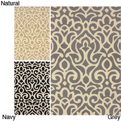 Handmade Alexa All Over Damask Wool Rug (5' x 8')