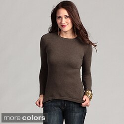 Cullen Women's Cashmere Hi-low Crew Neck Sweater