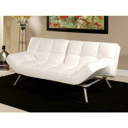 Abbyson Living Milano White Convertible Euro Sofa Lounger