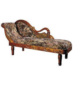 Light Walnut Swan Chaise Lounge 141251 Overstock Com