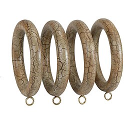 Menagerie Tuscan Crackle Drapery Rings (Set of 4)