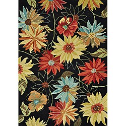 Antoinette Hand-tufted Wool Black Rug (7'10 x 11')