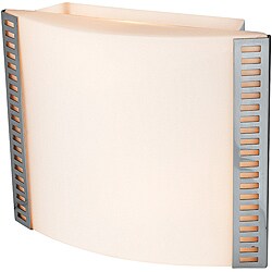 Access Sulphur 2-light Brushed Steel Opal Wall Vanity