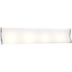 Access Neon 4-light Brushed Steel Wall Vanity