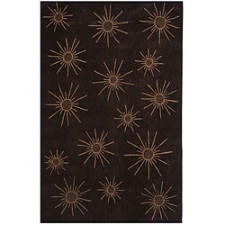 Dynasty Hand-tufted Brown/ Tan Rug (3' x 8')