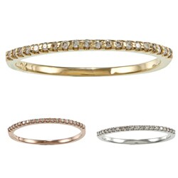 10k Gold 1/10ct TDW Round Diamond Eternity Band