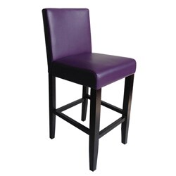Villa Faux Leather Boysenberry Counter Stools (Set of 2)