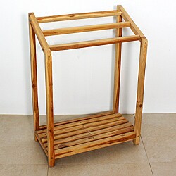 Teak Towel Stand with Shelf (Thailand)