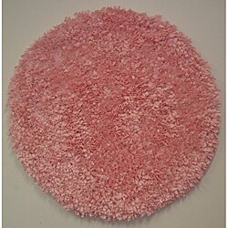 T-shirt Shaggy Jersey Pink Rug (4' Round)