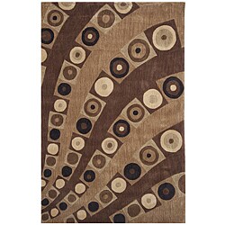 Hand-tufted Dynasty Brown Area Rug (3 x 8)