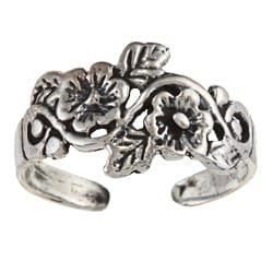 Sterling Silver Flower Toe Ring