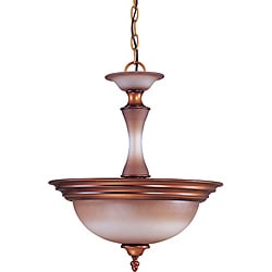 Cornelia Pendant 2-light Newport Copper Finish with Autumn Haze Glass