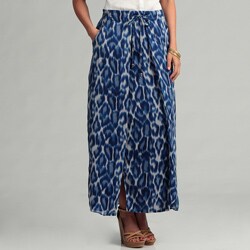Jessica Simpson Junior's Blue Leopard Maxi Skirt