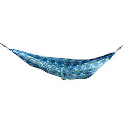 Grand Trunk Blue Hibiscus Print Nylon Double Parachute Hammock