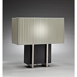 Aztec Lighting Contemporary 1-light Table Lamp in Brushed Nickel