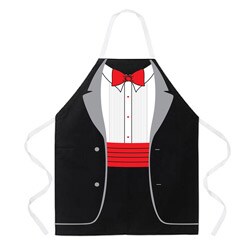 Attitude Aprons 'Tuxedo' Black Apron