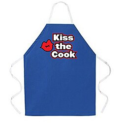 Attitude Aprons 'Kiss the Cook' Blue Apron