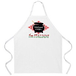 Attitude Aprons 'Italian Recipe' White Apron