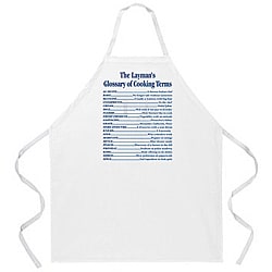 Attitude Aprons 'Cooking Terms' White Apron