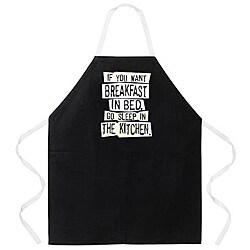 Attitude Aprons 'Breakfast in Bed' Black Apron 