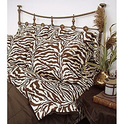 Scent Sation Wildlife Brown Zebra Queen-size Sheet Set