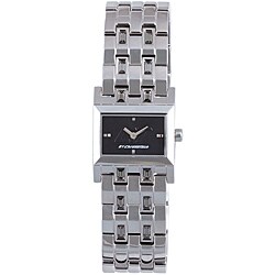 Chronotech Women's Stainless Steel Black Dial Watch
