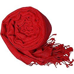 Peach Courture Red Wool Shawl