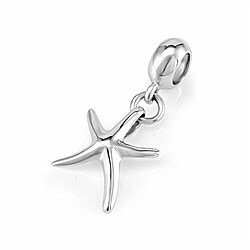 Chuvora Sterling Silver Starfish Dangle Charm Bead