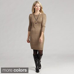 Calvin Klein Women's Cable Knit Sweater Dress