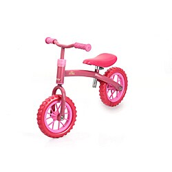 Traxx Bubble-pink E-Z Rider 10 Learning Balance Bike with Padded Seat
