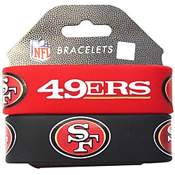Aminco San Francisco 49ers Rubber Wristbands (Set of 2)