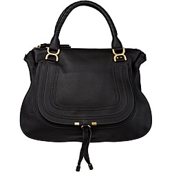 Chloe 'Marcie' Black Leather Shoulder Bag