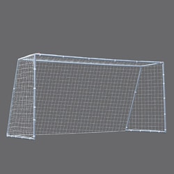 TNT Nine-foot White Soccer Pro Goal with Polyethylene Mesh Net