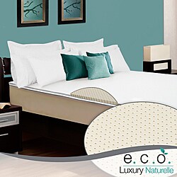 Select Luxury E.C.O. Naturally Dunlop Latex 2-inch Twin-size Reversible Mattress Topper with Cover