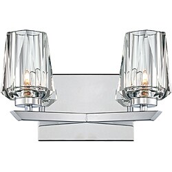 Shar-pei 2-light Bath with Crystal Shades