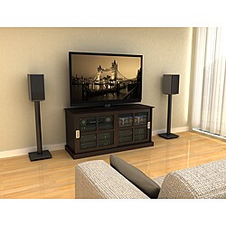 Atlantic Adjustable Bookshelf Black Speaker Stand