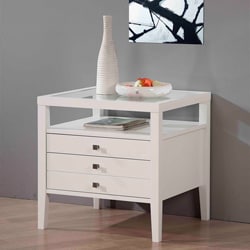 Aristo Gloss White End Table