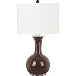 Daniella 25-inch Gloss Chocolate Finish Table Lamp