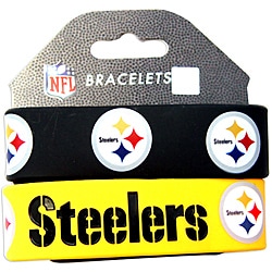 Aminco Pittsburgh Steelers Rubber Wristbands (Set of 2)