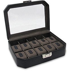 Morelle Lincoln Leather Watch Box (10 Watches)